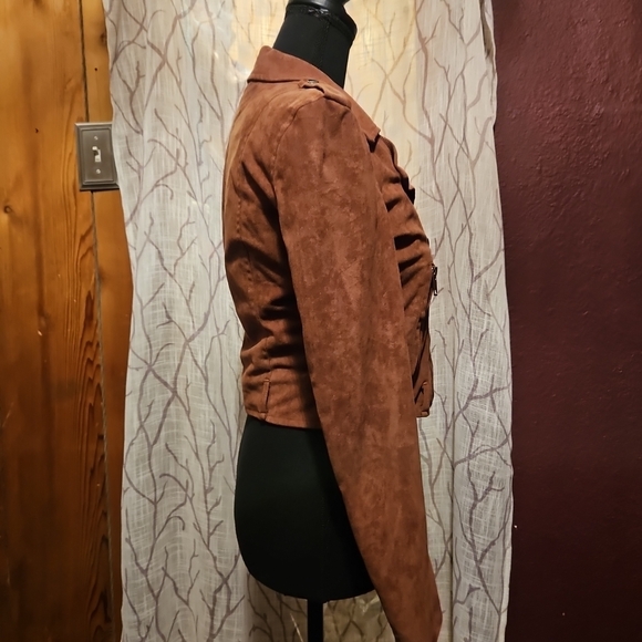 Lulus Brown Suede Jacket womens size small - Picture 3 of 7